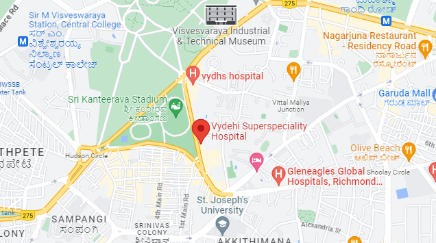 Vydehi Superspeciality Hospital VSH #2, Vittal Mallya Road Ashok Nagar, Bengaluru, Karnataka-560001